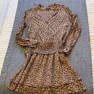 Rails Smocked Waist Leopard Print Top and Skirt